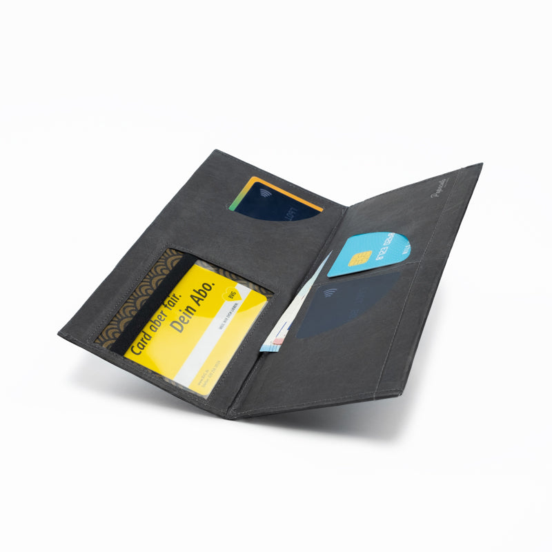 Paprcuts Portemonnaie XL mit RFID-Schutz Just Black Gold