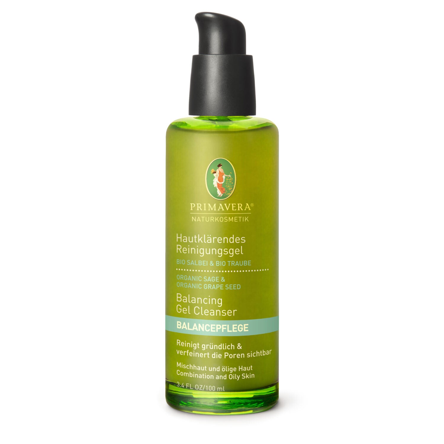 PRIMAVERA Hautklärendes Reinigungsgel "Bio-Salbei & Bio-Traube" 100 ml
