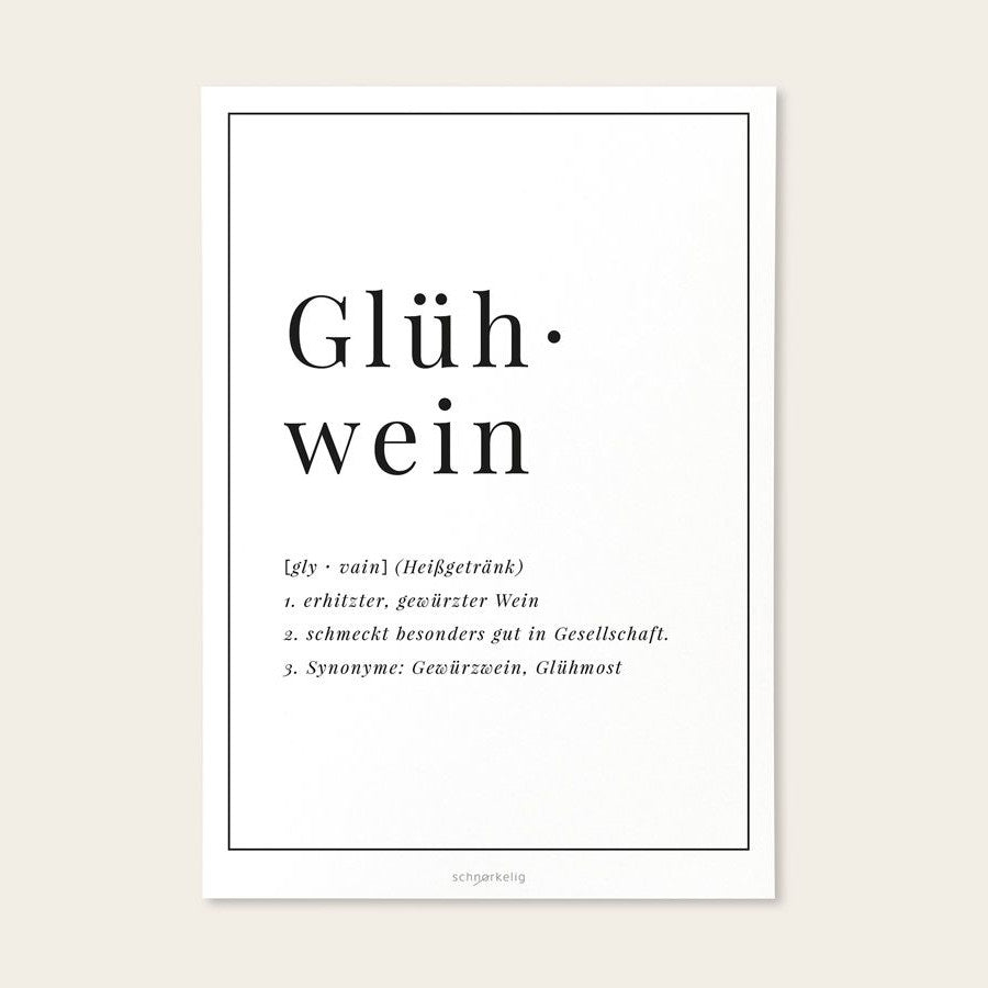 Projekt Stil Postkarten "Weihnachten" Glühwein (Definition)