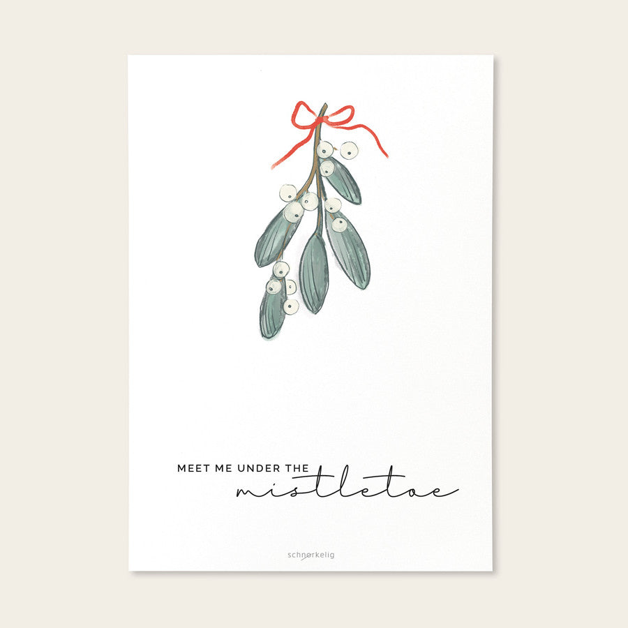 Projekt Stil Postkarten "Weihnachten" MEET ME UNDER THE mistletoe