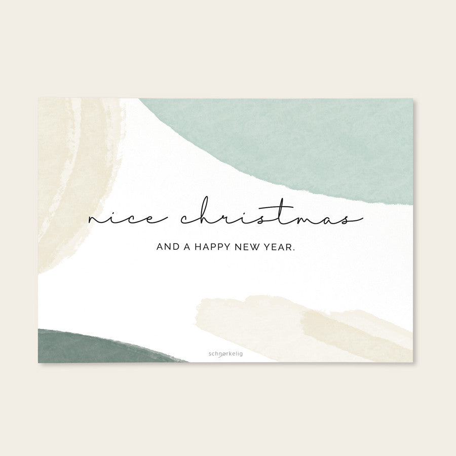 Projekt Stil Postkarten "Weihnachten" nice christmas AND A HAPPY NEW YEAR
