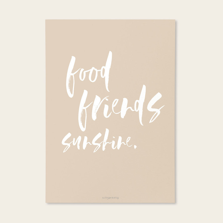 Projekt Stil Postkarten food friends sunshine.