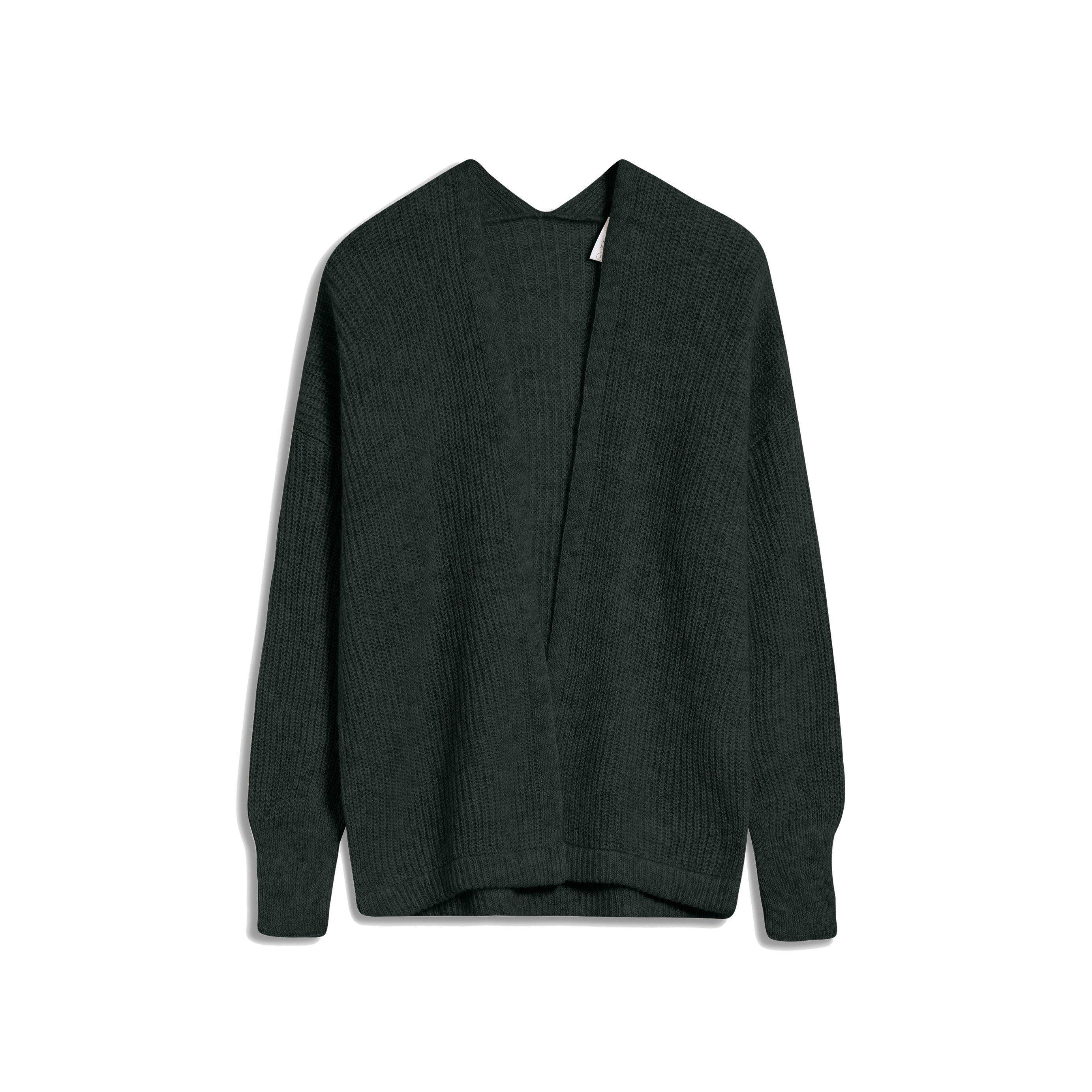 ARMEDANGELS Strick Cardigan Loose Fit "VILANAA" - dark scarab