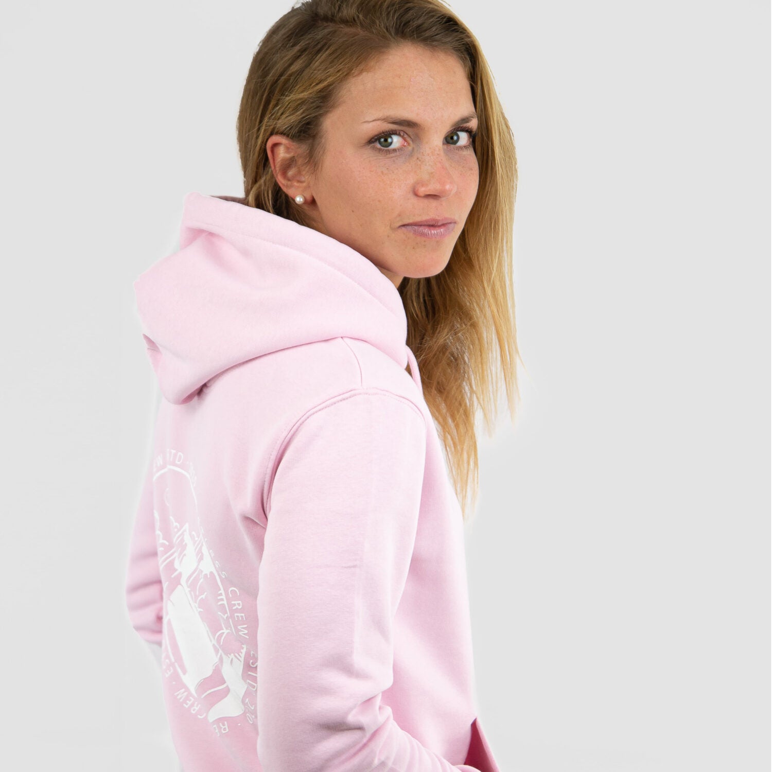 Restless Crew Damen Hoodie "MOUNTAINS Petal" - Pink XXS