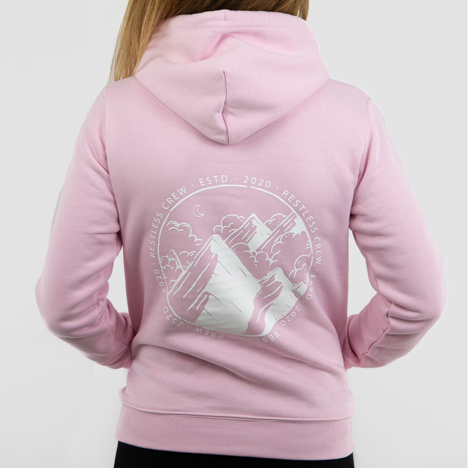 Restless Crew Damen Hoodie "MOUNTAINS Petal" - Pink