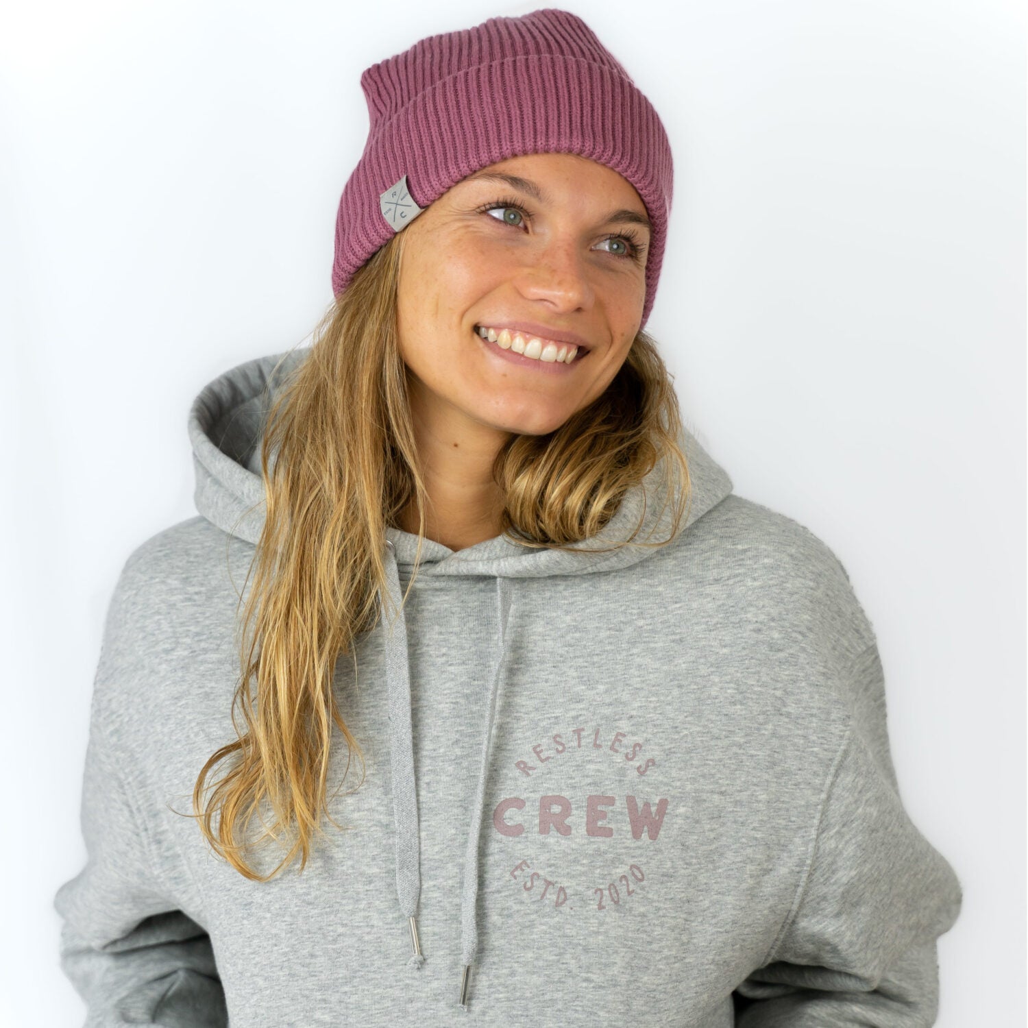 Restless Crew Damen Oversized Hoodie CREW Hoodie - Grey_1.3