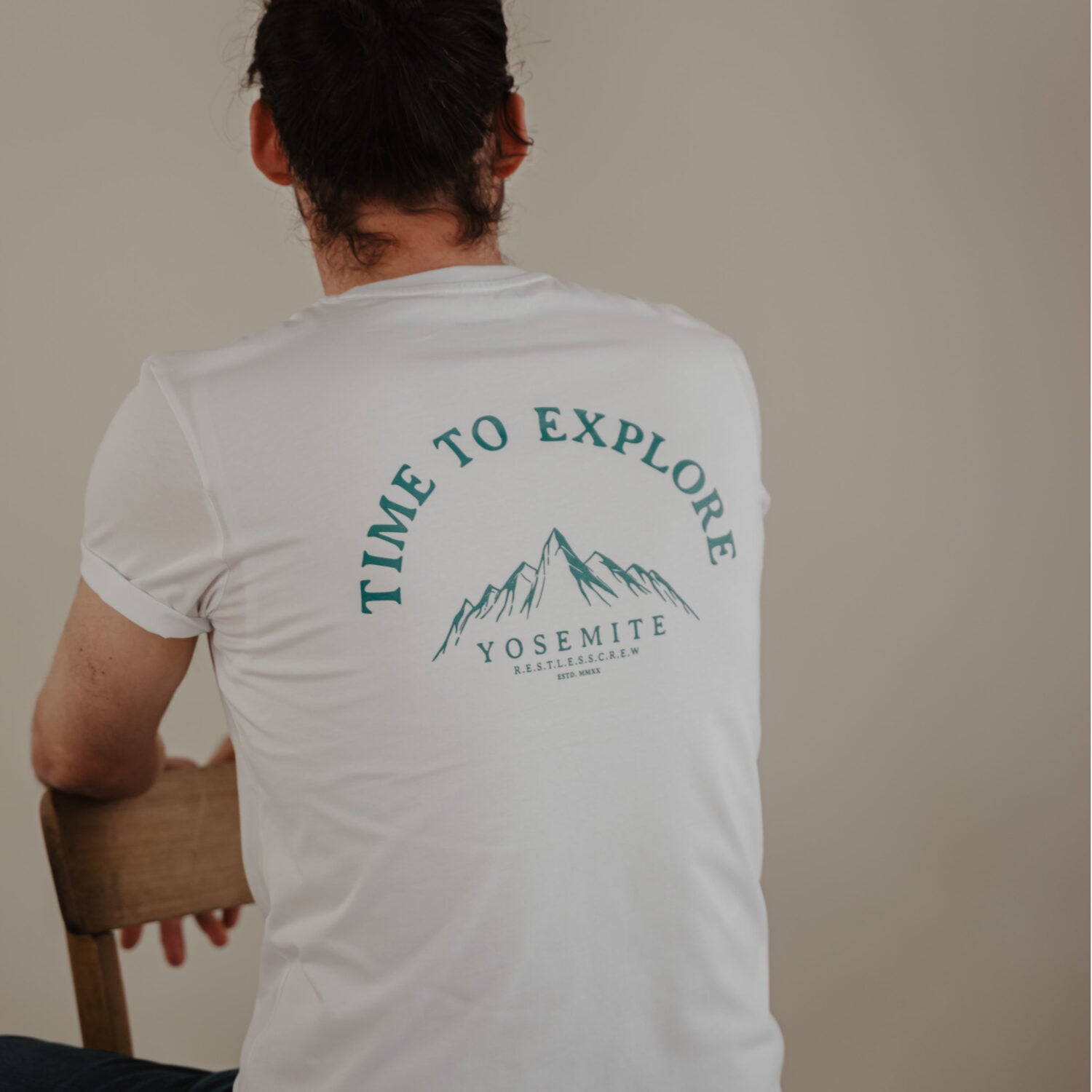 Restless Crew Herren T-Shirt YOSEMITE - White_1.1