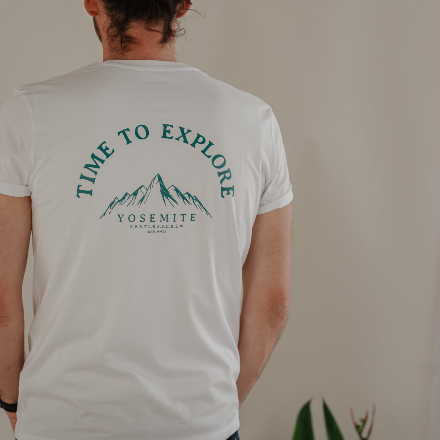 Restless Crew Herren T-Shirt YOSEMITE - White_1.2