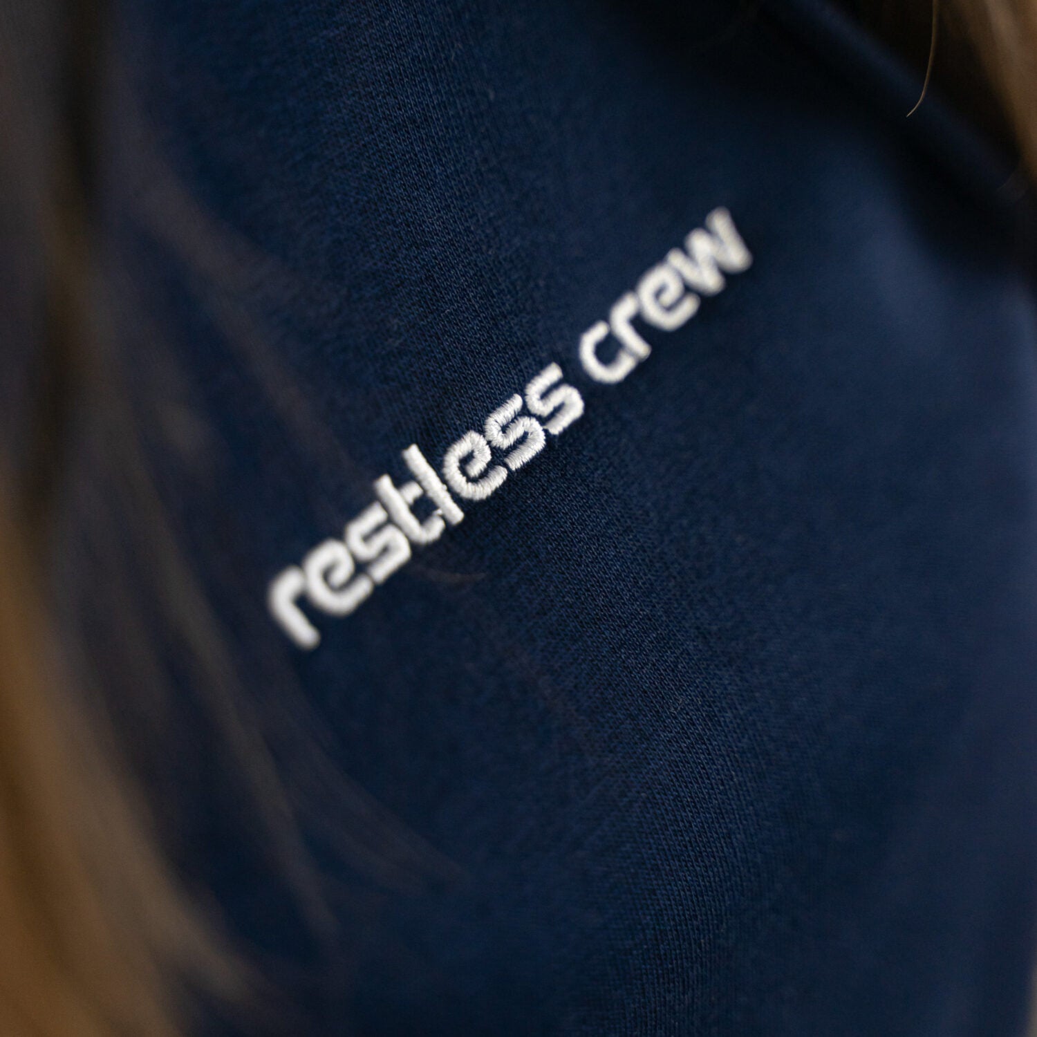 Restless Crew Unisex Hoodie "MOUNTAINS" - French Navy