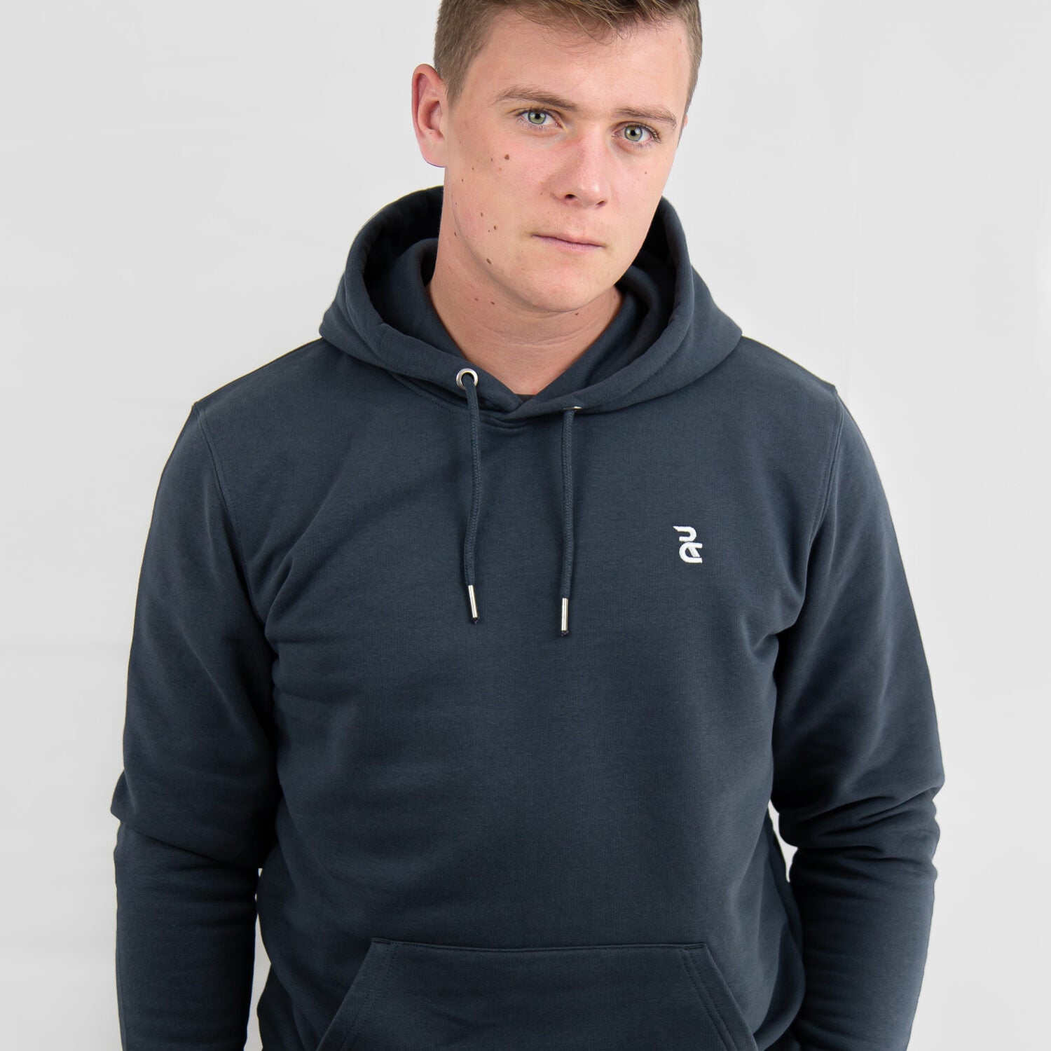 Restless Crew Unisex Hoodie "MOUNTAINS India Ink" - Grey