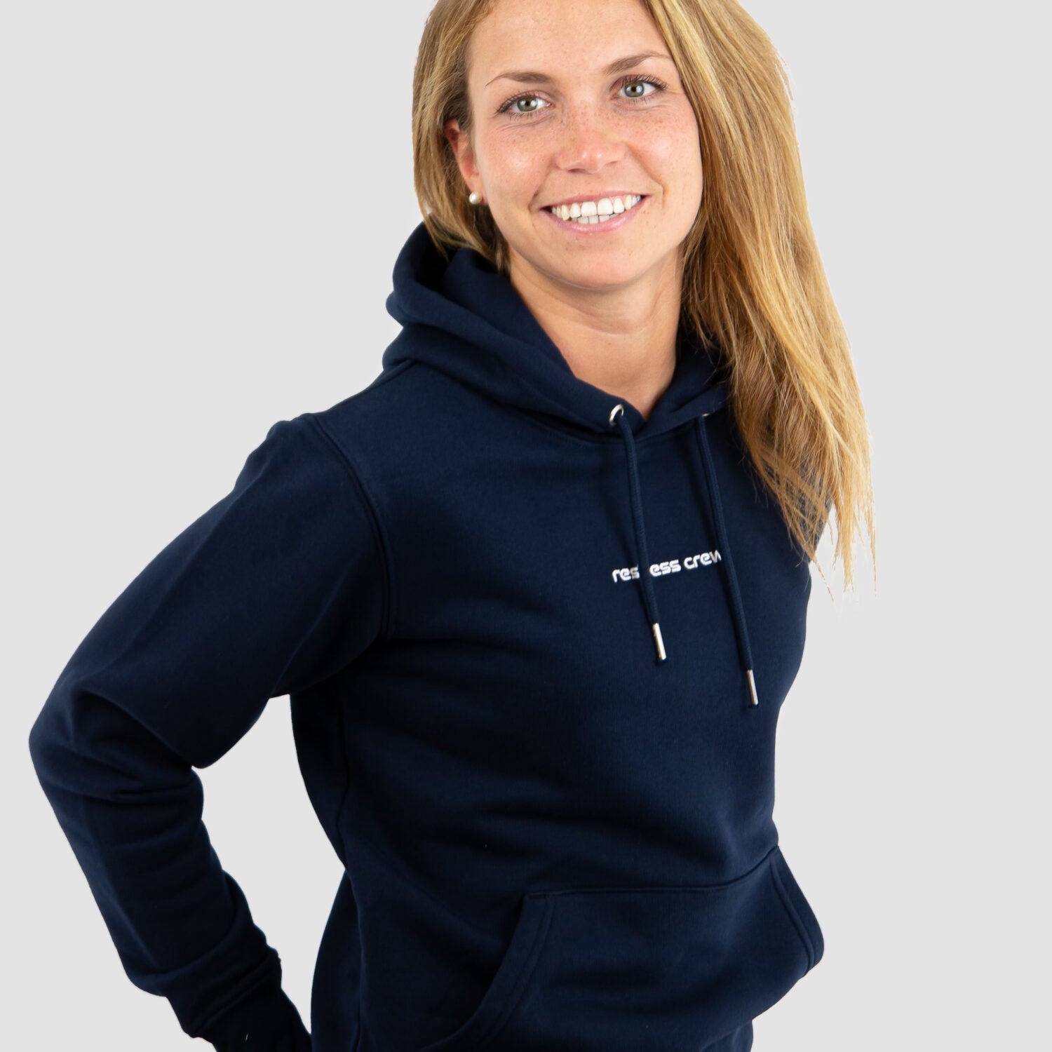 Restless Crew Unisex Hoodie VINYL BUTTERFLIES - French Navy_1.4