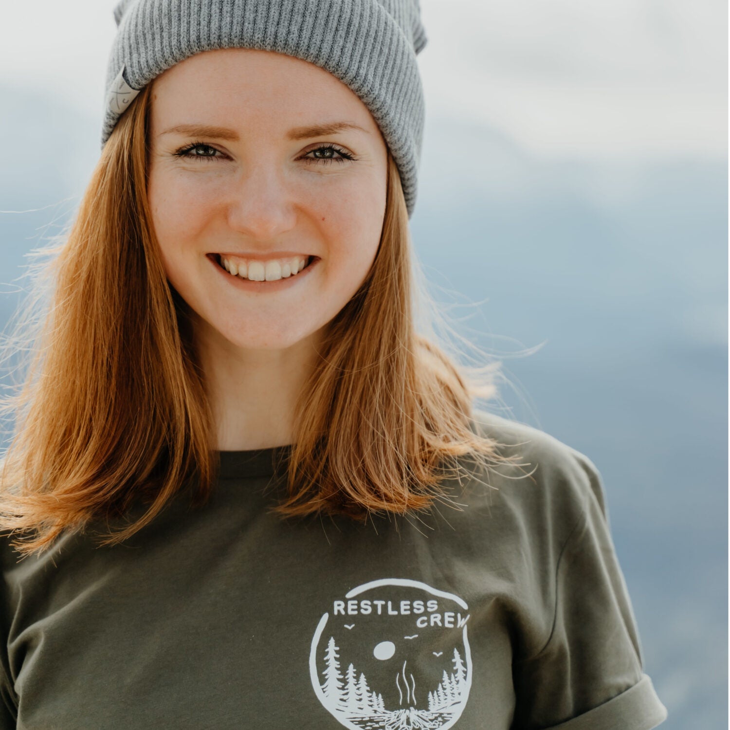 Restless Crew Unisex T-Shirt "CAMPFIRE" - Khaki