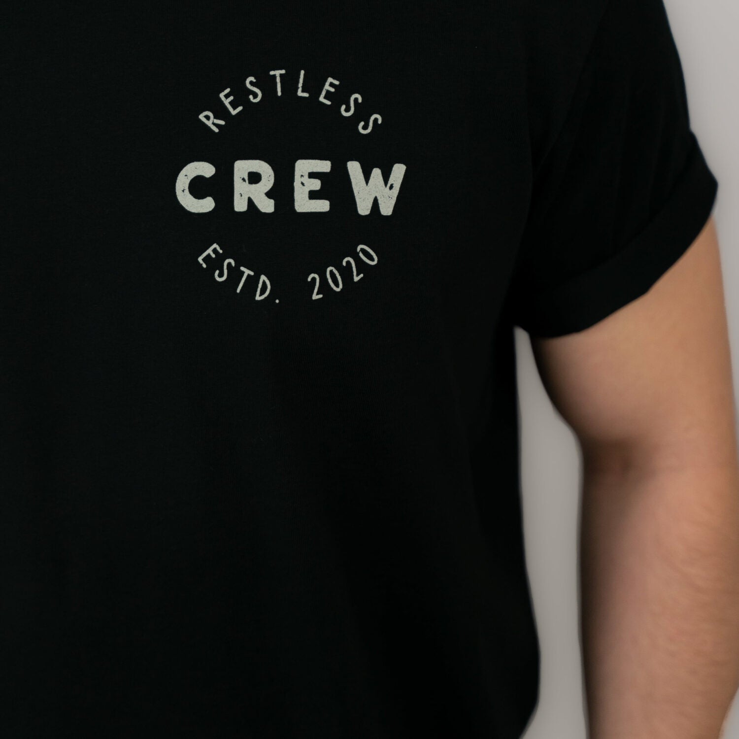 Restless Crew Unisex T-Shirt "CREW SHIRT" - Black