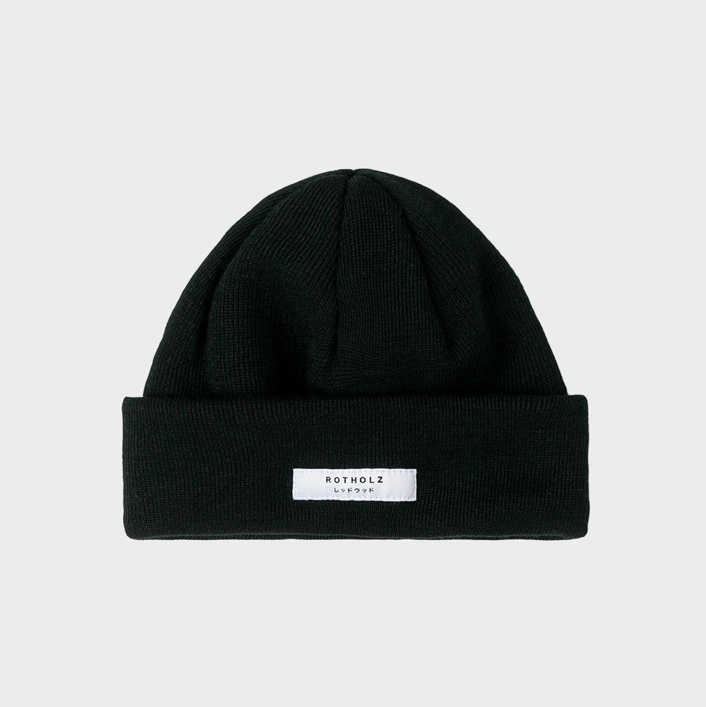 Rotholz Label Mütze Fein - Schwarz