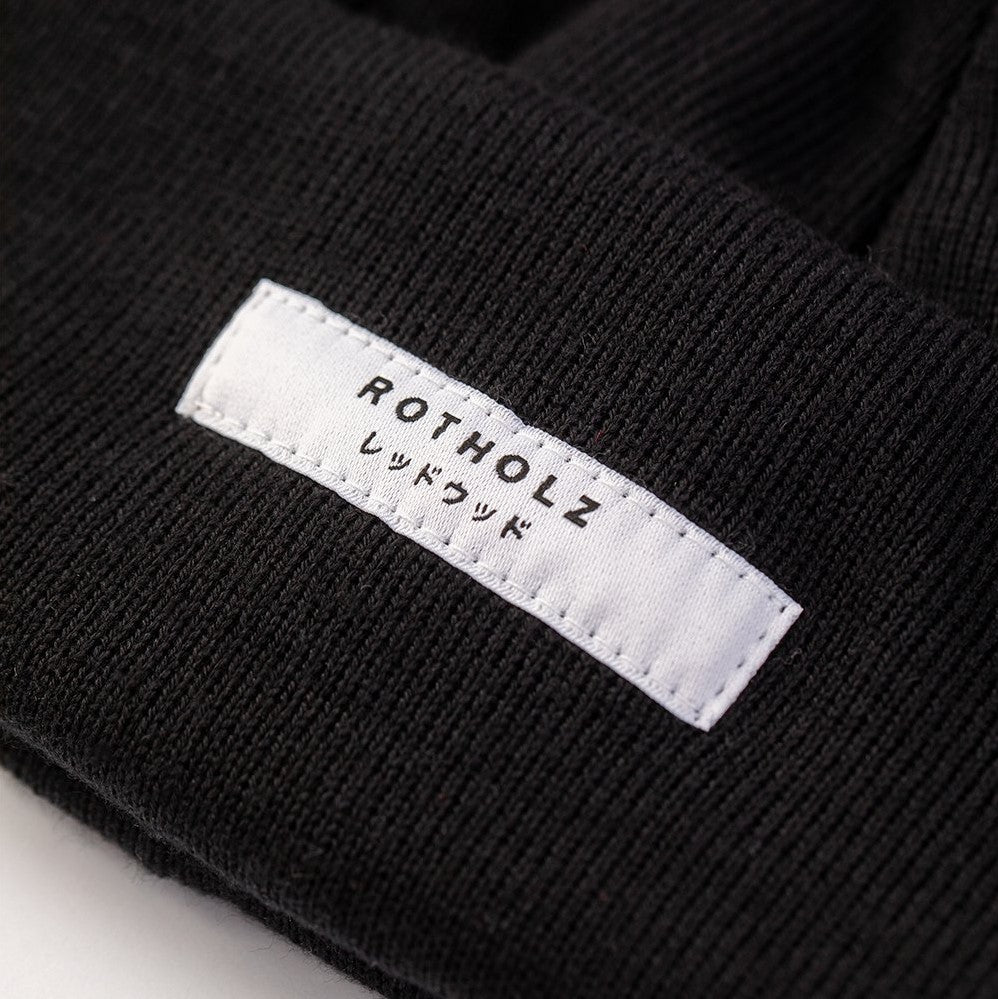 Rotholz Label Mütze Fein - Schwarz