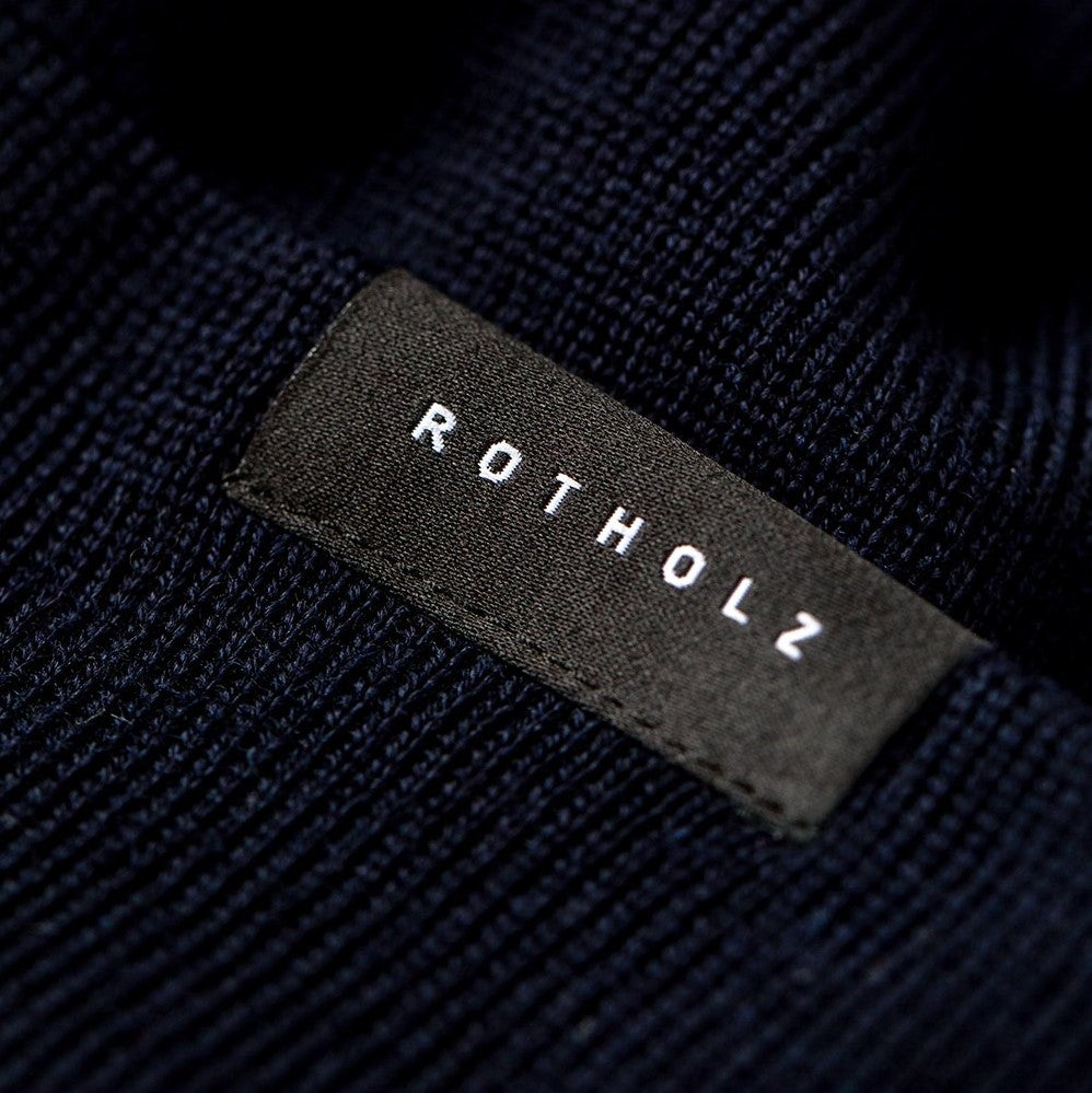 Rotholz Short Fine Merino Beanie - Navy
