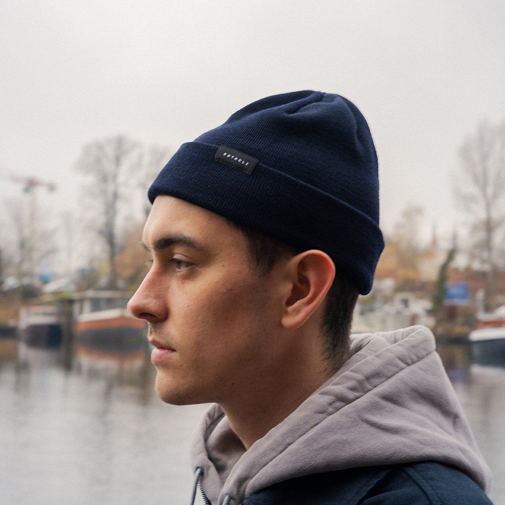 Rotholz Short Fine Merino Beanie - Navy
