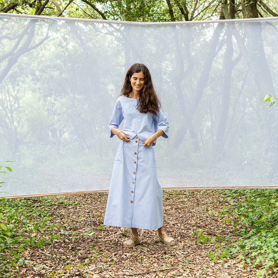 SUITE13LAB Bluse Frida OXFORD - pale blue XL