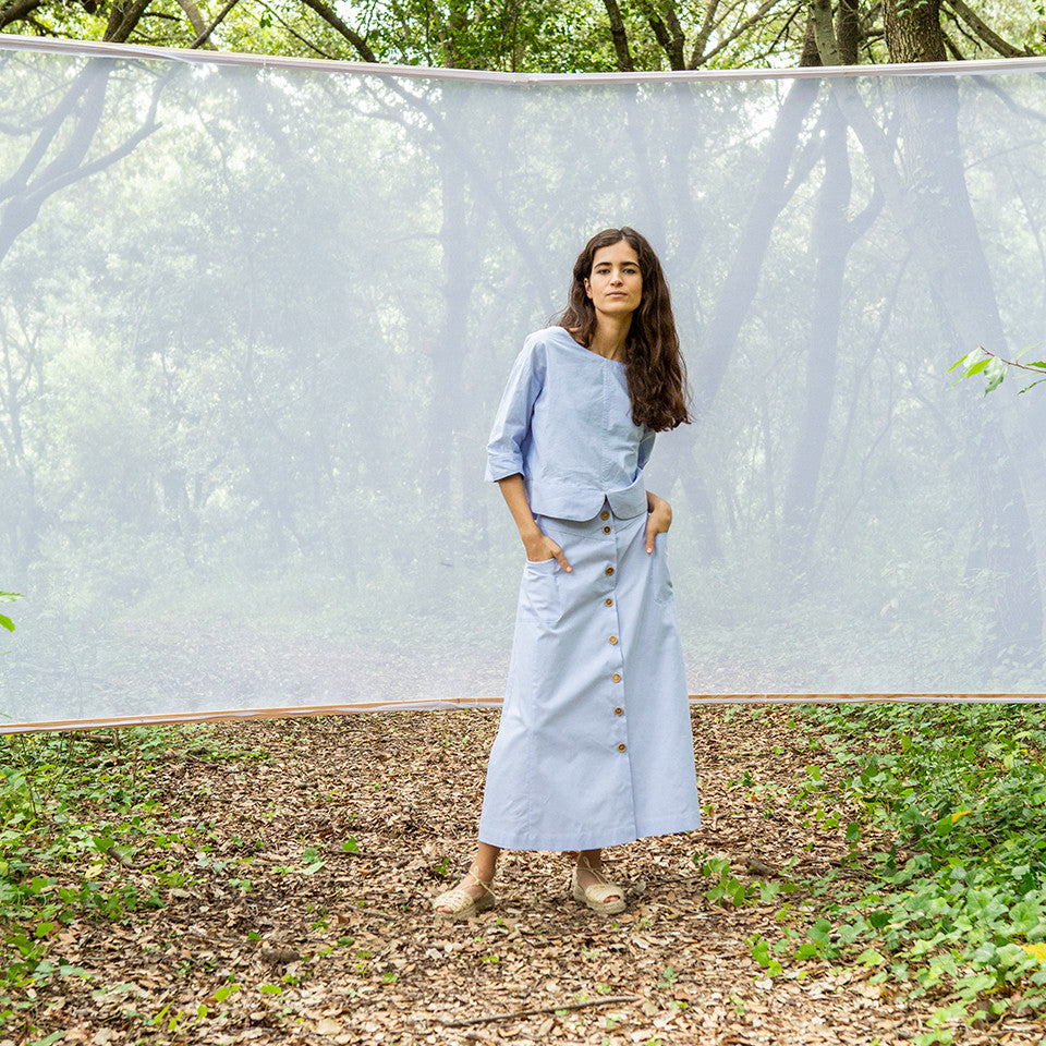 SUITE13LAB Bluse Frida - denim blue