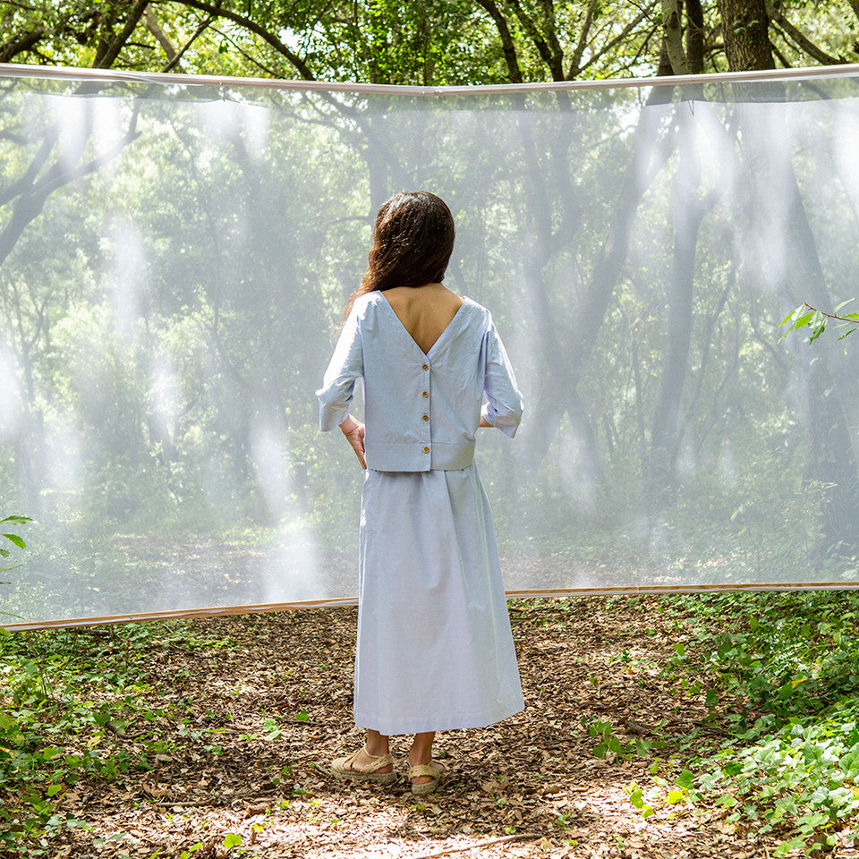 SUITE13LAB Bluse Frida OXFORD - pale blue