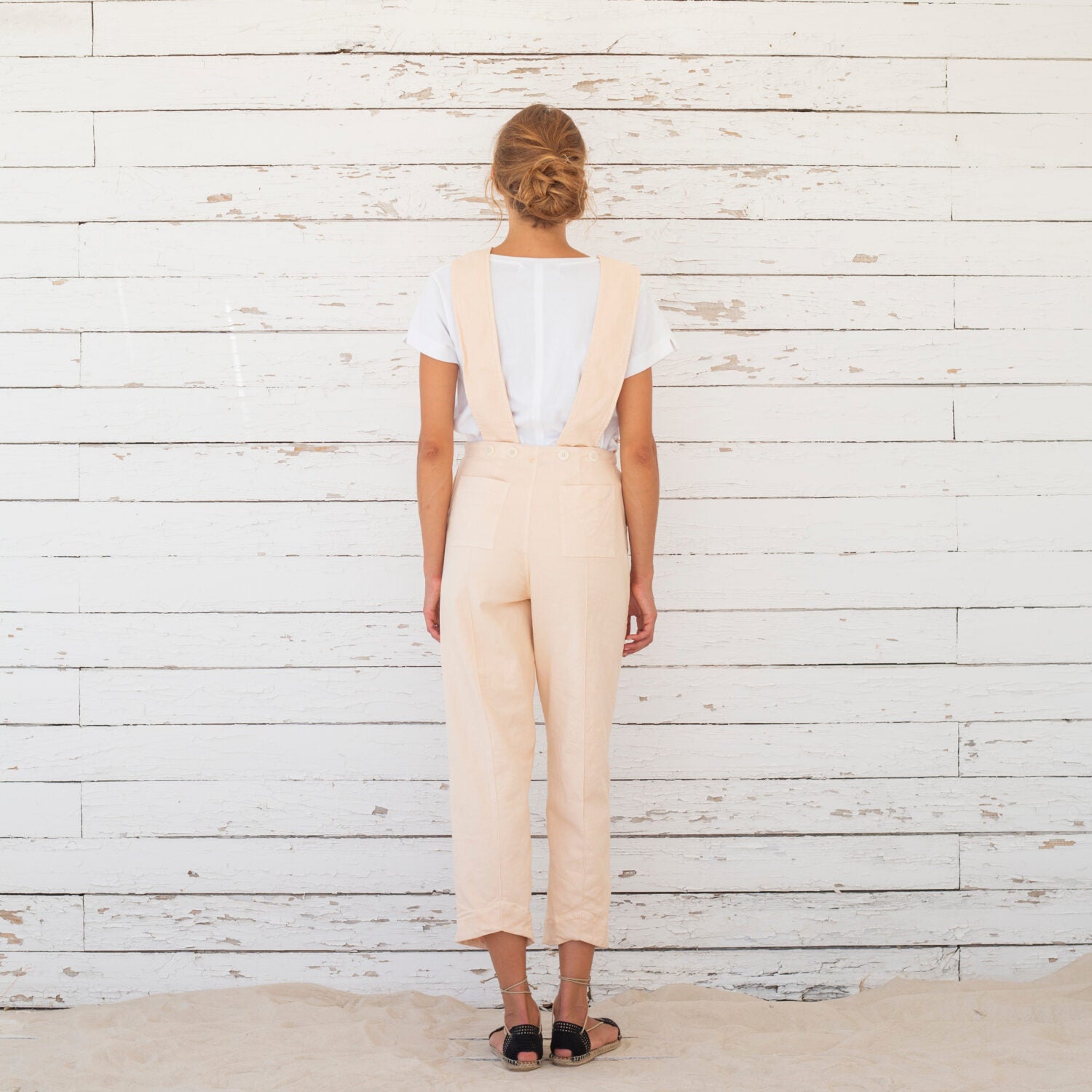 SUITE13LAB Jumpsuit Twill "FABIA" - tapioca
