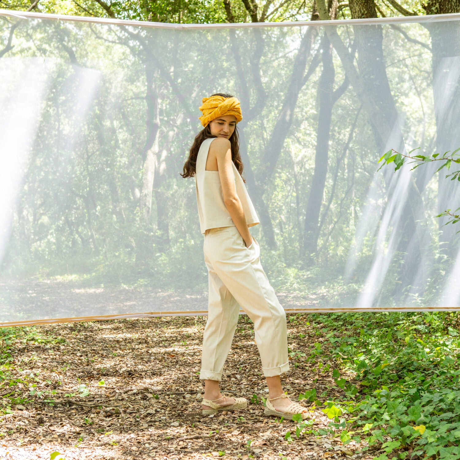 SUITE13LAB Satin Top "BRUNET" - tapioca