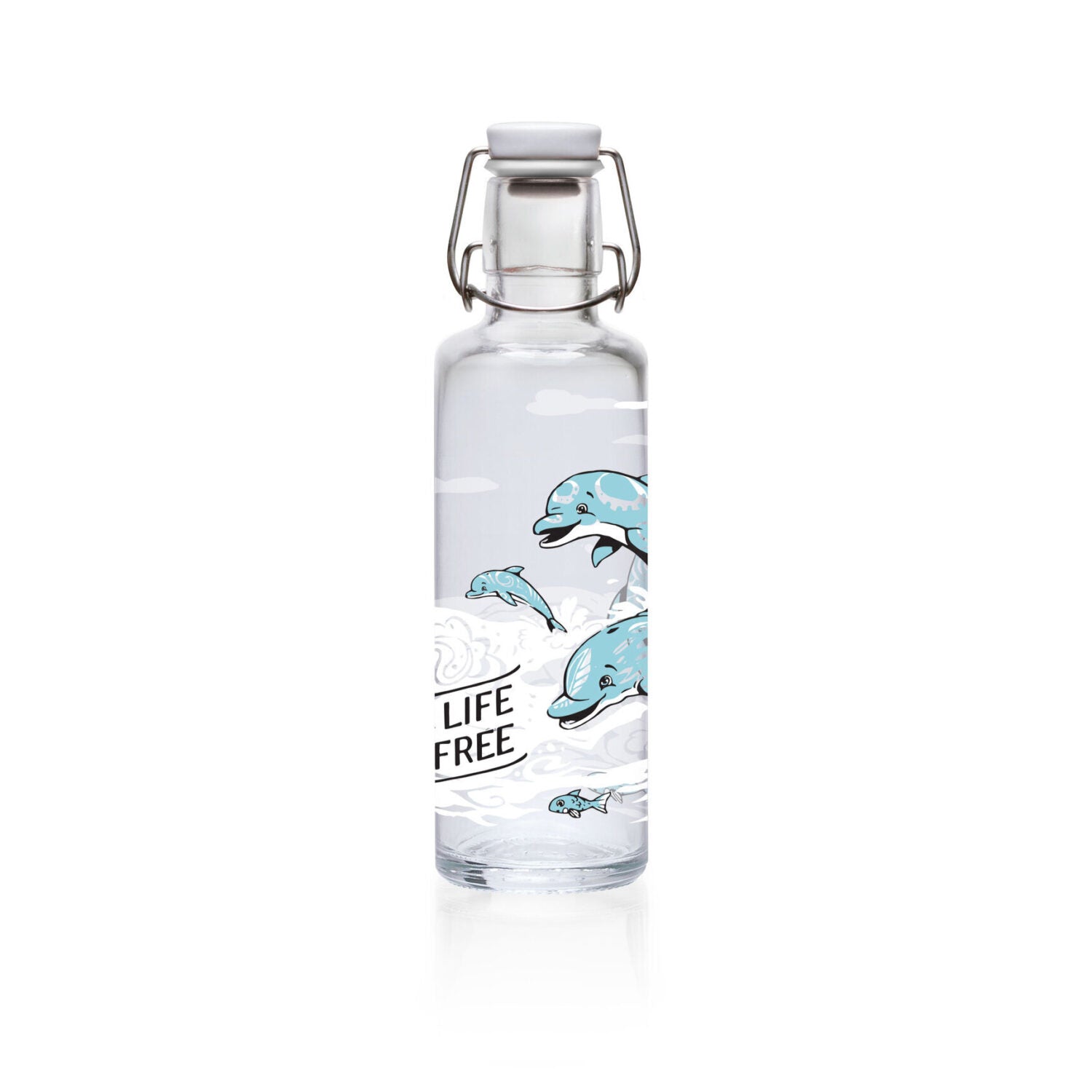 soulbottles 0,6l Glastrinkflasche "Joyphins"