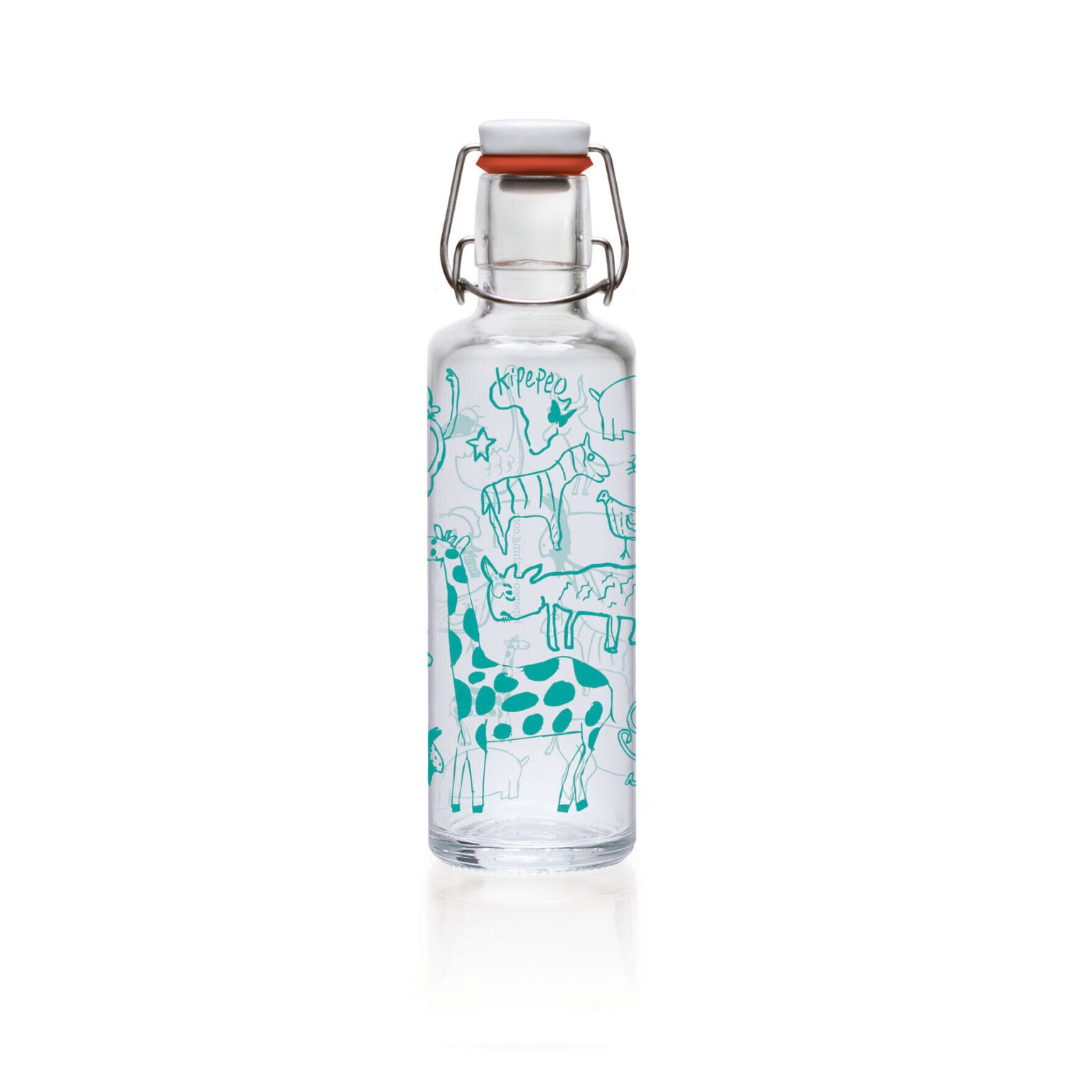 soulbottles 0,6l Glastrinkflasche "Kipepeo"