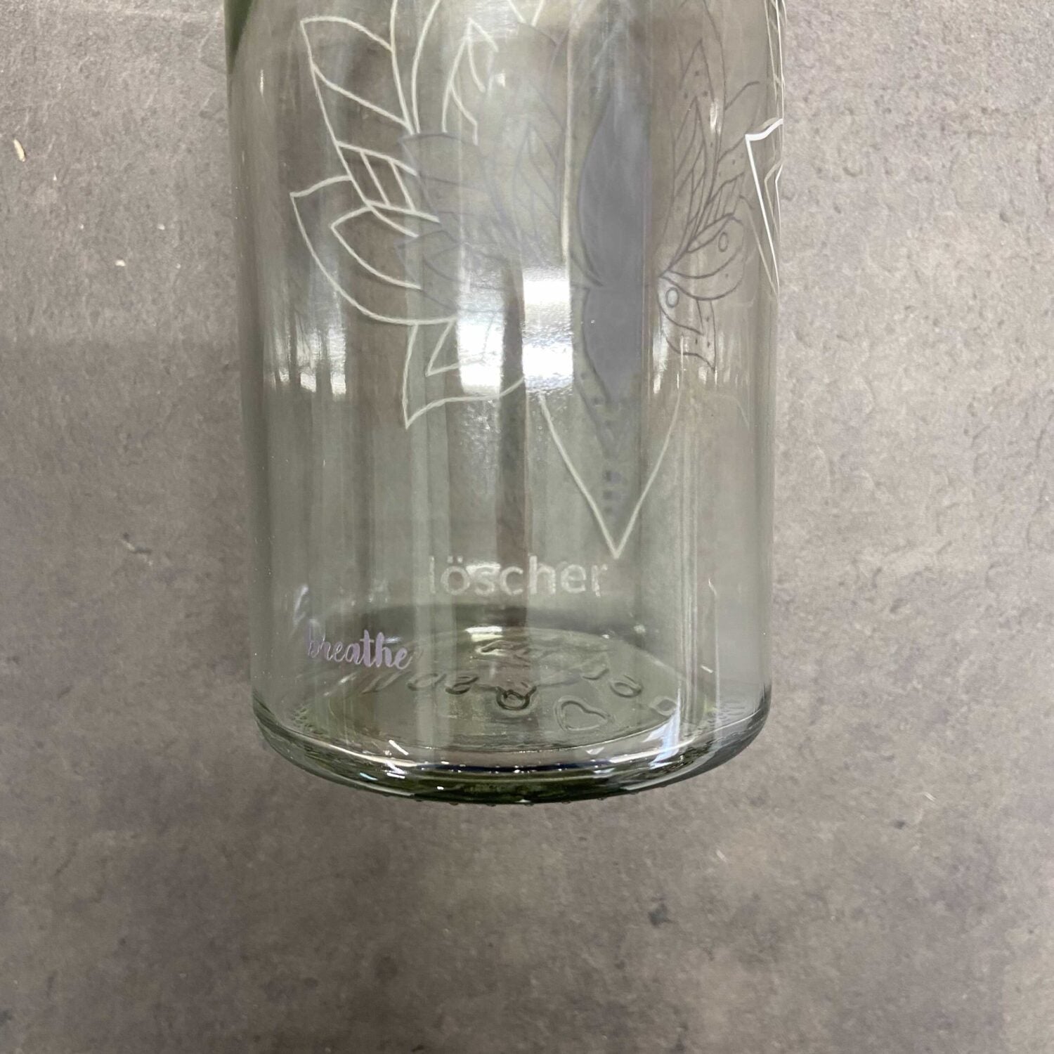 soulbottles 0,6l Glastrinkflasche "Just breathe" - Dritte Wahl