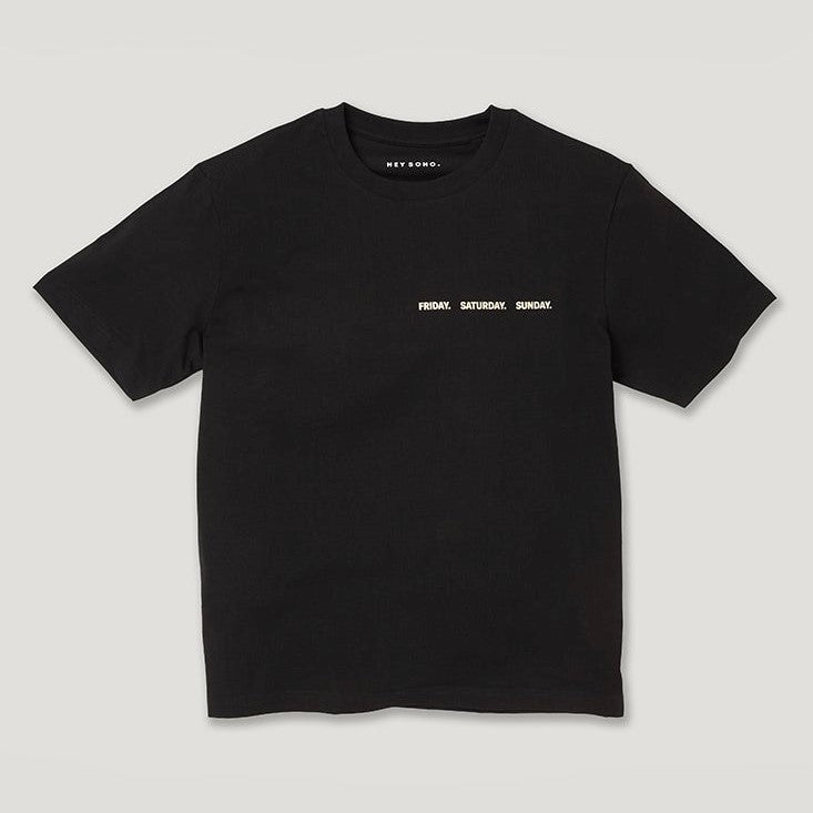 hey soho T-Shirt "Friday, Saturday, Sunday" - Schwarz