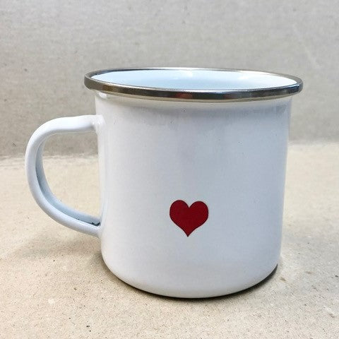 TikiOno Emaille Tasse Herz