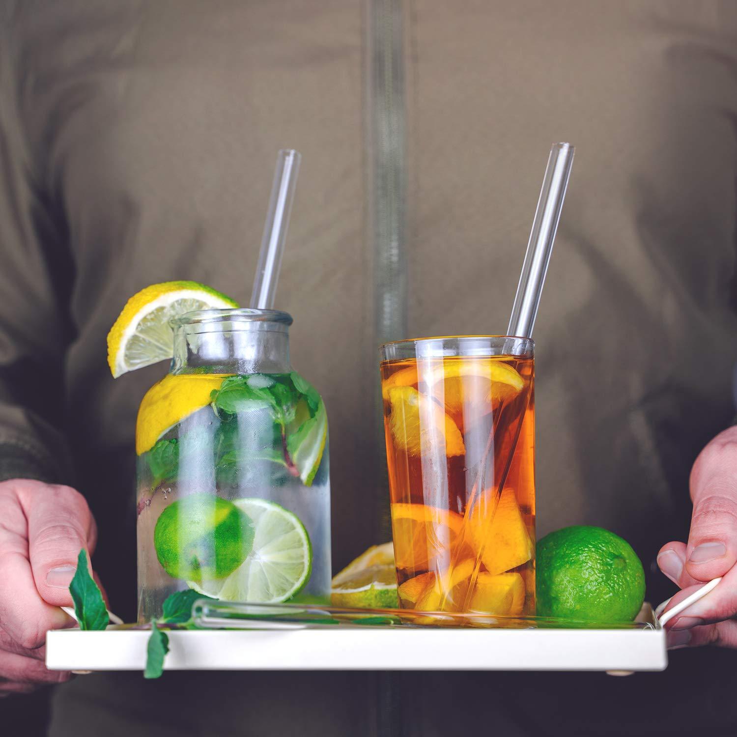 EcoYou 6er-Set Trinkhalme aus Glas