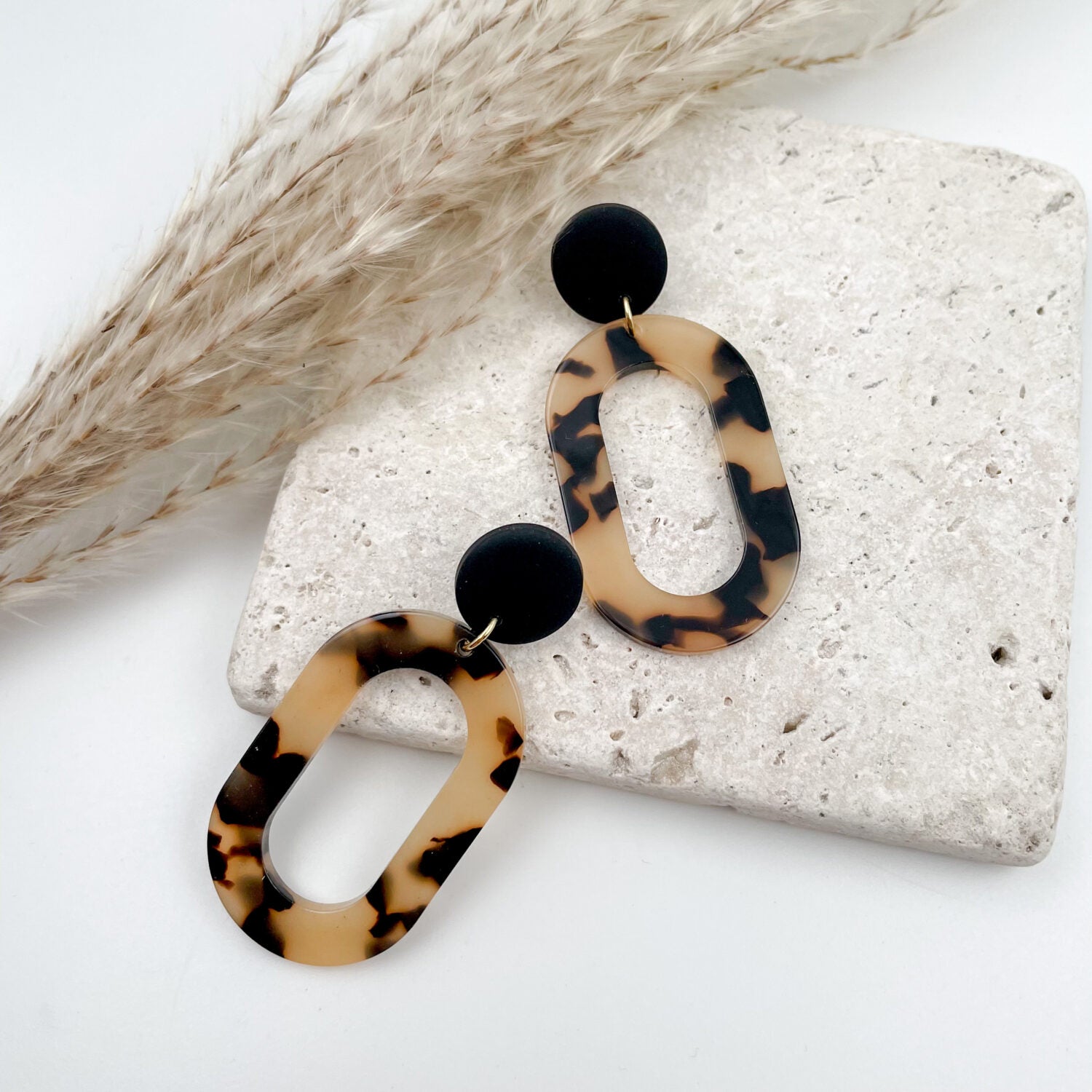 Vagabundobjects Ohrringe "Terrazzo" Oval