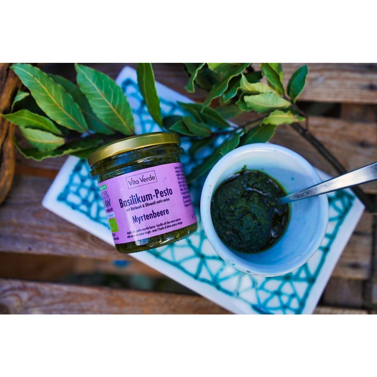 Vita Verde Bio-Basilikum-Myrtenbeeren Pesto