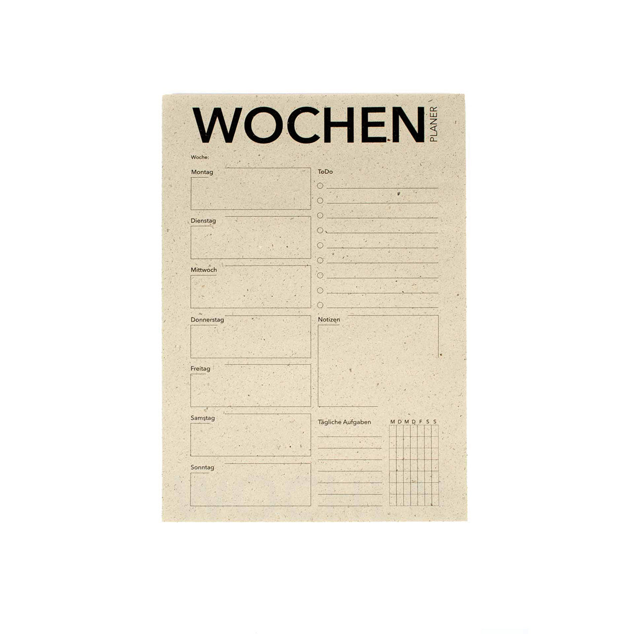 Creapaper Wochenplaner aus Graspapier