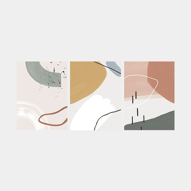 YHANIUS 3er Postkarten-Set Art