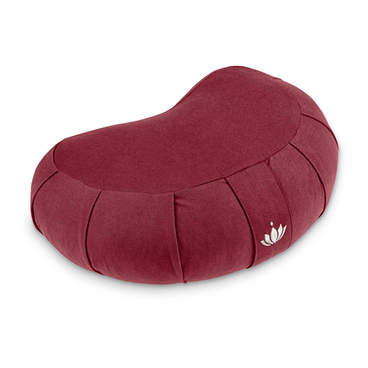 Lotuscrafts Zafu-Meditationskissen ZEN Halbmond Bordeaux