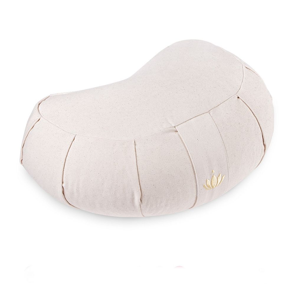 Lotuscrafts Zafu-Meditationskissen ZEN Halbmond Naturfarben
