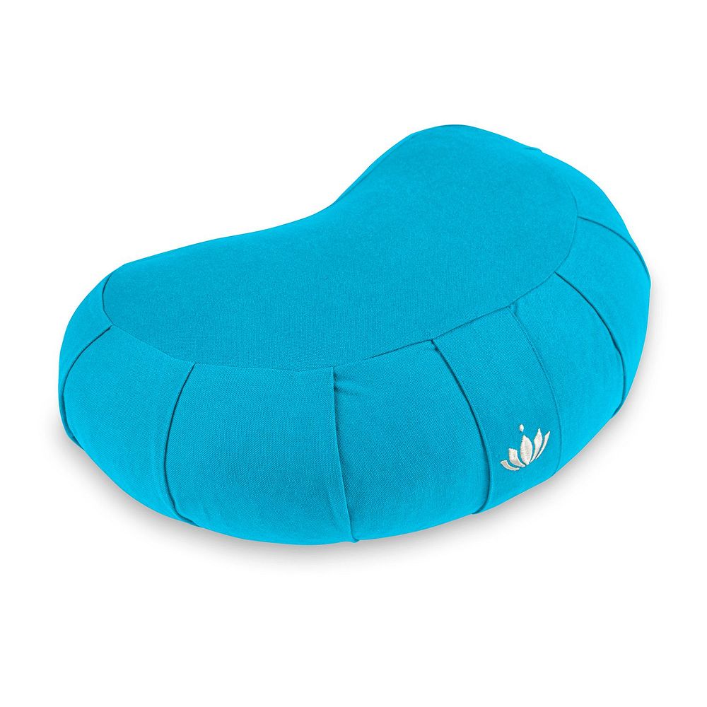 Lotuscrafts Zafu-Meditationskissen ZEN Halbmond Petrol