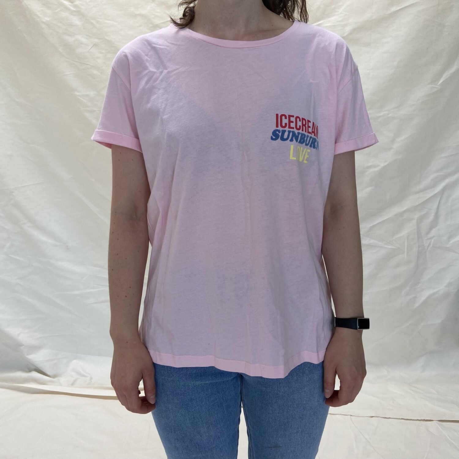 another brand T-Shirt "Icecream Sunburn Love" Größe M - Dritte Wahl