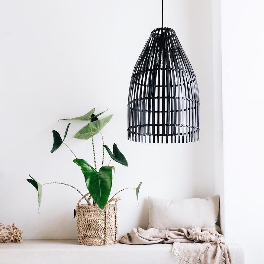 atisan Lampenschirm Bambu schwarz