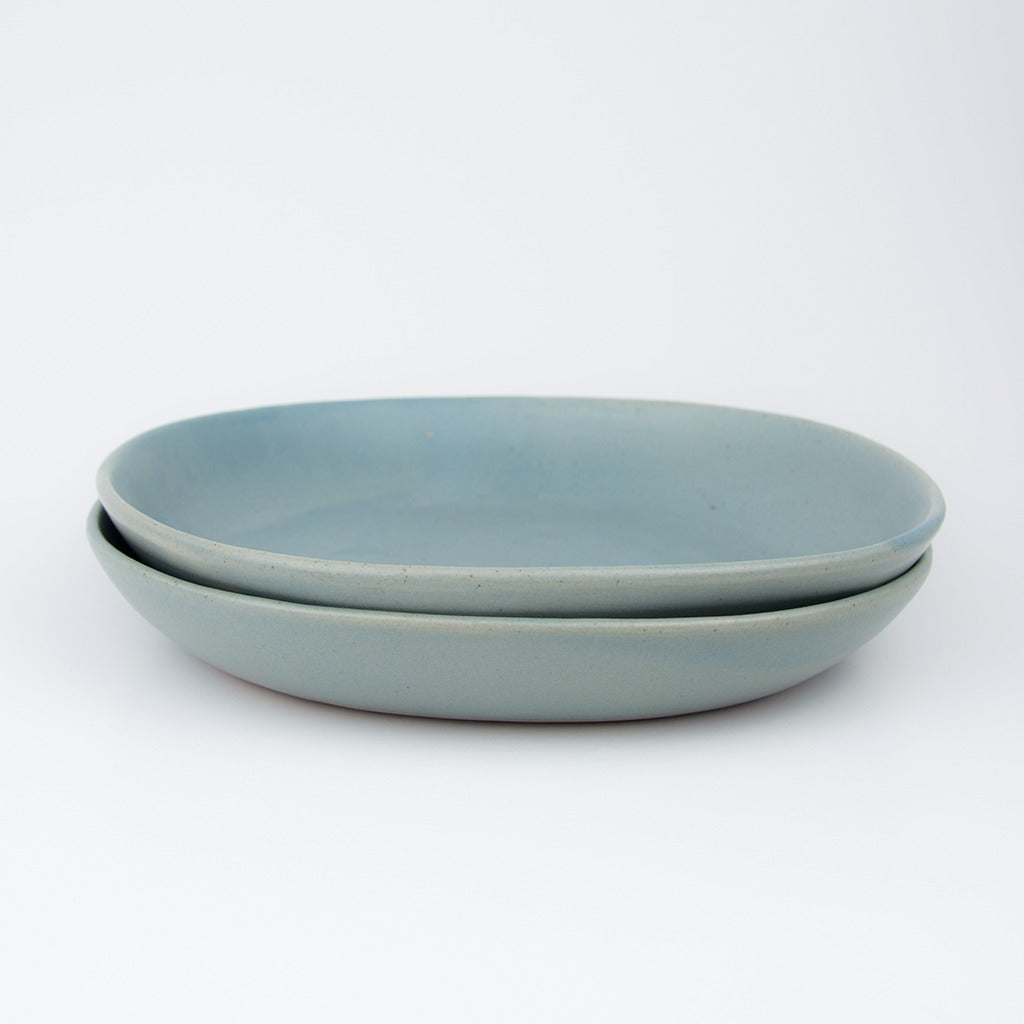 atisan Steingut Pastateller "Badai" stein-blau