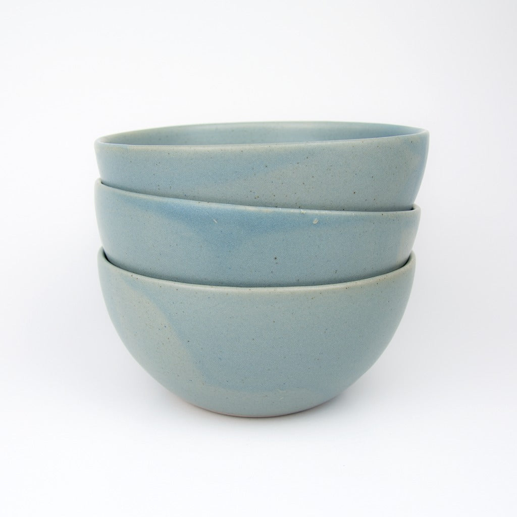 atisan Steingut Schüssel "Badai" stein-blau