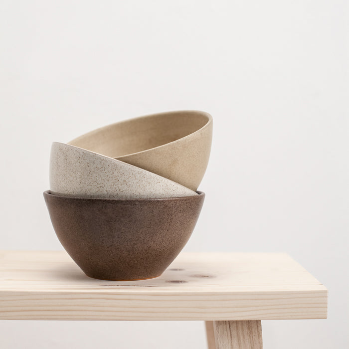 atisan Steingut Schüssel "Kirana" beige