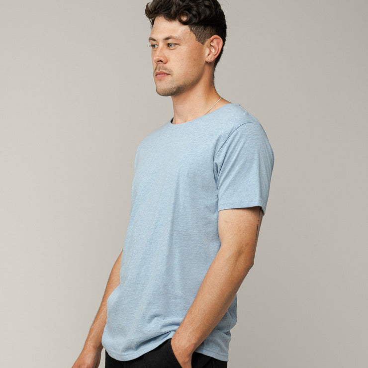 MELAWEAR Herren T-Shirt "BASIC" Blau melange M