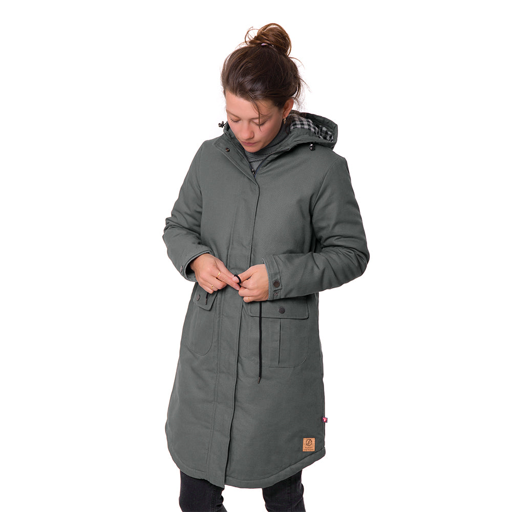 bleed clothing-guerilla thermal Parka-Damen-grau