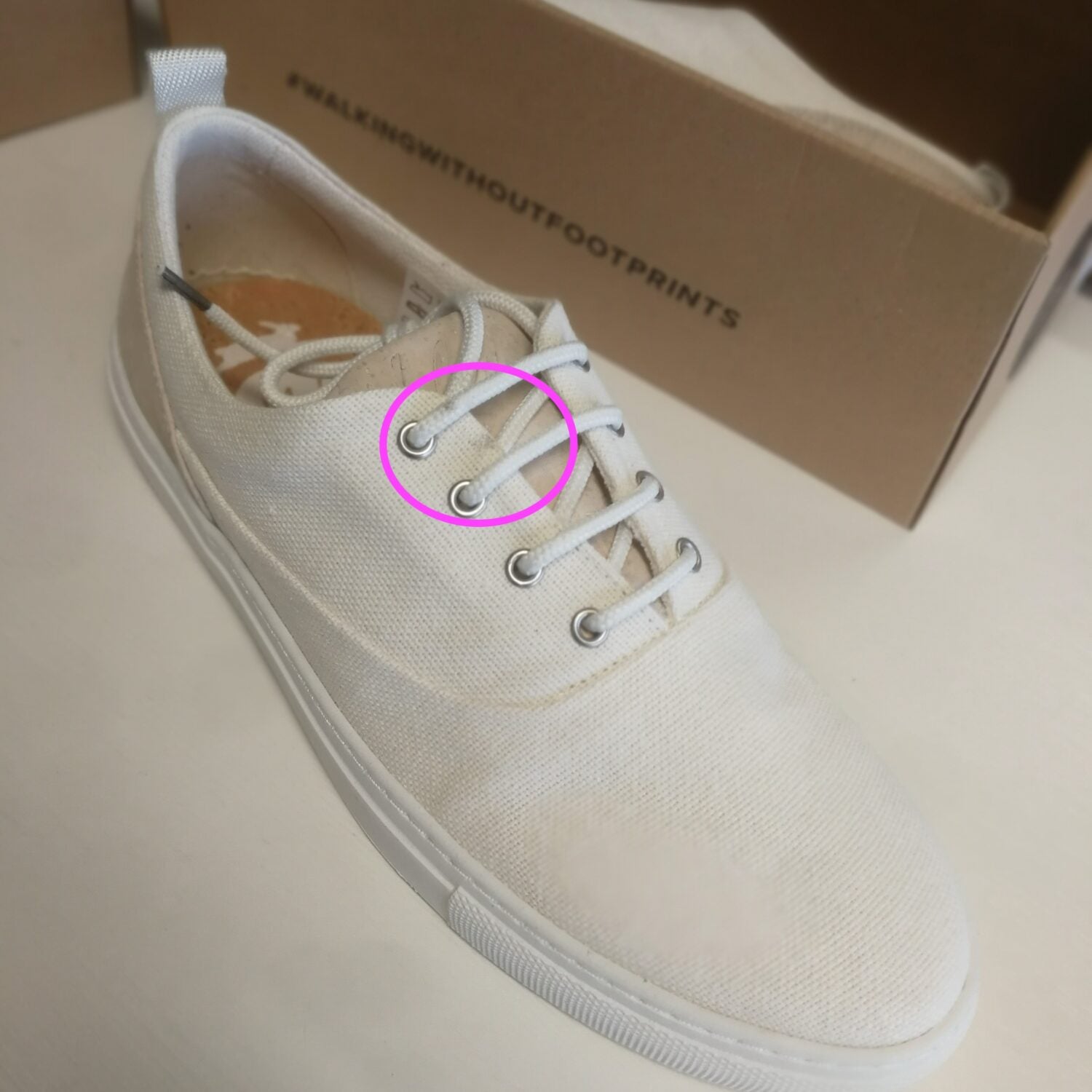 bleed clothing ECO4 Sneaker Weiß Makel
