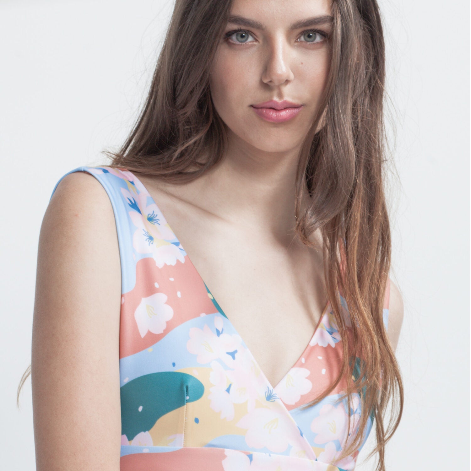 boochen wendbarer Badeanzug "Newgale" S Sakura Lemon Print