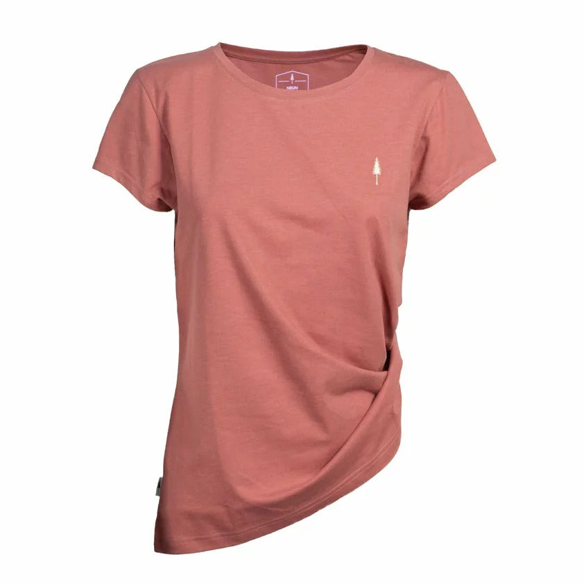 NIKIN Damen Basic T-Shirt - Salmon Rose Mel