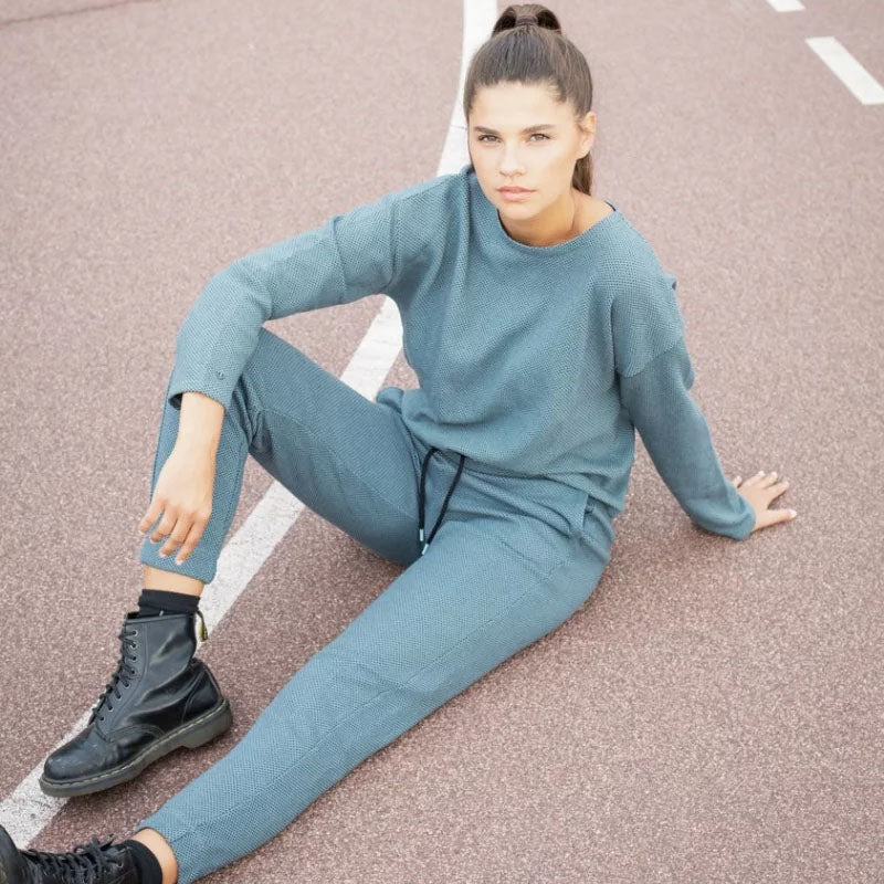 ThokkThokk Damen Knit Jogginghose - Iceblue